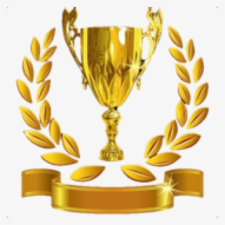 Golden Cup Png Trophy With Golden Leaves Icon - Gold Cup Png #5020277