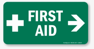 First Aid Sign With Right Arrow And Symbol - East Chapel Hill High Logo #5020649
