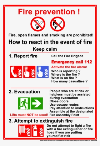 What To Do In The Event Of Fire - Emergency Exit #5020721