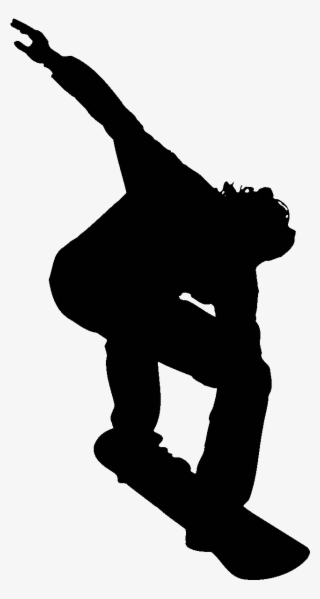 Sticker Silhouette Joueur De Skateboard 1 Ambiance - Wallmonkeys Wall Decals Wallmonkeys Wm23429 Snowboarder #5020909