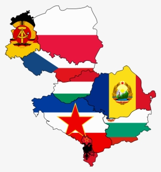 Flag Map Of Eastern Bloc Countries - Eastern Europe Flag Map #5020967