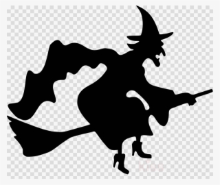 Halloween Png Clipart Halloween Clip Art - Witch On A Broom #5021954