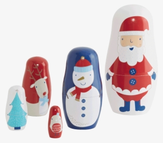 Set Of 3 Christmas Russian Dolls - Christmas Russian Dolls #5022600