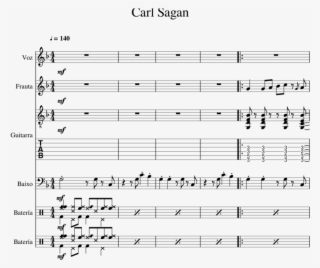 Carl Sagan Sheet Music For Flute, Voice, Guitar, Bass - Sheet Music #5025012