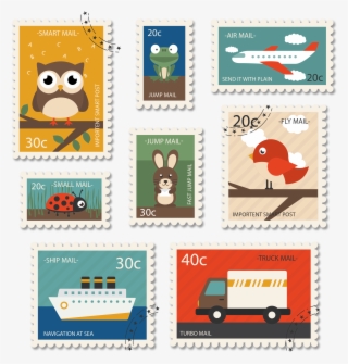 Paper Mail Travel With Animals Transprent Png - Post Stamps Clipart Travel #5026030