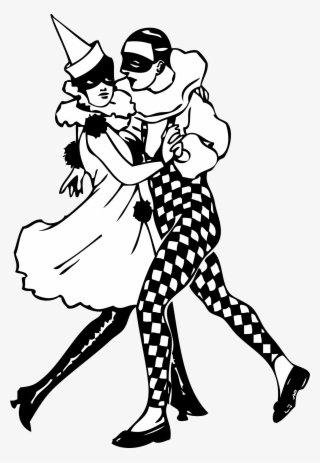 Dancer Clipart Halloween - Harlequin Black And White #5031043