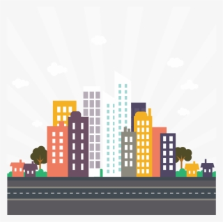 Flat Design City Cute - Beginning Serverless Computing: Developing With Amazon #5031932