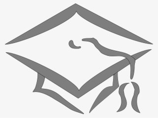 Graduation, College, Silhouette, Grey, Hat, Cap - Graduation Cap Clip Art #5032718