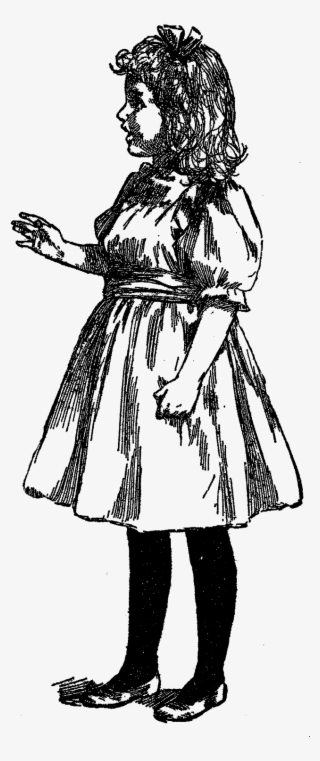 Vintage Girl Artwork Illustration Images - Drawing Of A Victorian Girl #5033194