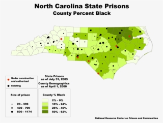 Prisons And County Percent Black Prison A - Nc Counties Black Population #5033271