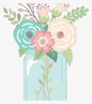 Love Clipart Mason Jar - Mason Jar With Flowers Clipart Free Png #5033724