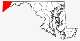 Map Of Maryland Highlighting Garrett County - Map Of Garrett County #5034749