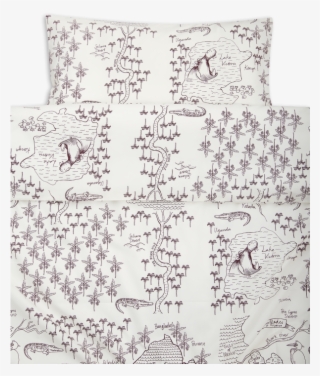 Mini Rodini Croco Map Bed Set Baby Off White One Size #5034986
