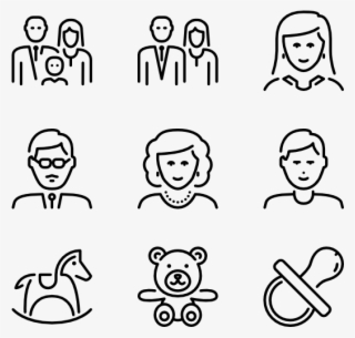 Family - Cute Black And White Png #5039775