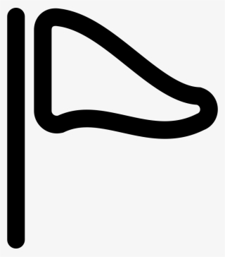 Flag Triangle Outline Comments - Witte Vlag Driehoek #5042581