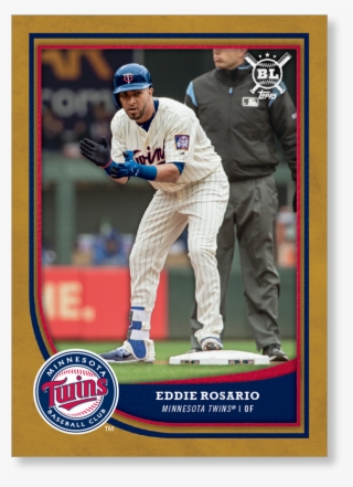 2018 Topps Big League Baseball Eddie Rosario Base Poster - Cd Minnesota Twins Bottle Suit Holder - Glitter #5044529
