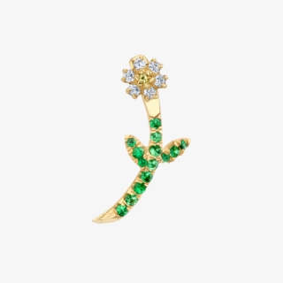 Mini Diamond Goldie Flower Earring - Mini Diamond Teddy Flower Earring 14k Yellow Gold Yellow #5048503