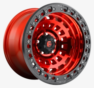 Zephyr Candy Red With Matte Black Ring - Fuel Zephyr Beadlock D100 #5051877
