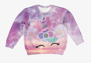 3d Cute Unicorn Kid Full Print Hoodie T Shirt - Long-sleeved T-shirt #5055343