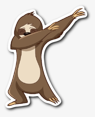 Cute Funny Dancing Sloth Car Bumper Decal Sticker - Cute Clip Art Sloth #5056969