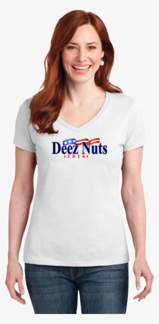 Deez Nuts 2016 T-shirt - So4v Hanes Ladies Nano Navy #5058400
