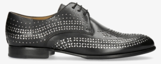 Derby Shoes Sally 82 Black Lasercut Feather - Slip-on Shoe #5059946