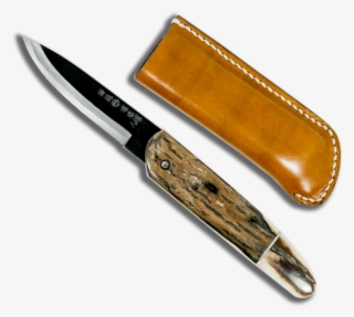 Takeda Nas Moriya Folder Knife Mammoth Handle - Utility Knife #5063060