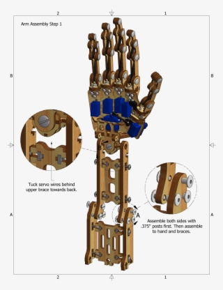 Arm Assembly - Laser Cut Robot Hand #5067616