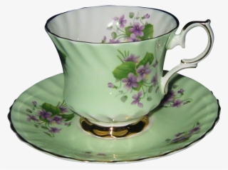 Violets On Green - Saucer #5070873