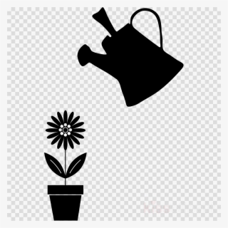 Watering Can Flower Png Clipart Flowerpot Watering - Png Gif Watering Plants #5071019