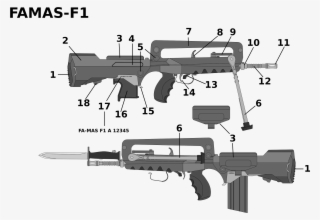 Famas-f1 Parts Assembled - Arme De L Armée De Terre #5071398