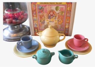 Nib My First Fiesta Ware Tea Set 2 Cup Teapot Cups - Ceramic #5071643