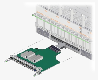 Graphic Showing How To Remove The Rear I/o Module From - Server #5073530