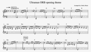 [piano Scores] Ultraman Orb Opening Theme - Not Angka Lagu Ultraman Orb #5074296
