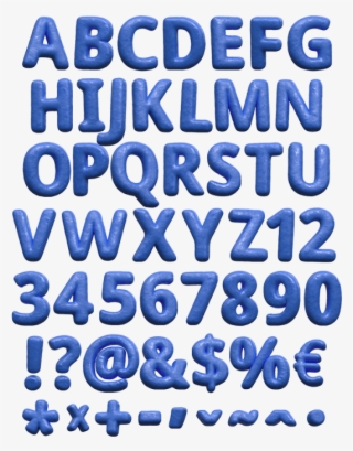 Blue Clay Blue Font - Slime Typeface #5076110