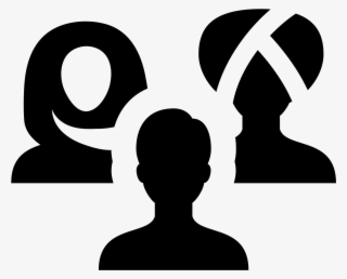 Multicultural People Icon Free - Silhouette #5076642