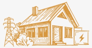 Gr#tie Solar Energy Storage - Clipart Power Grid Orange #5078940