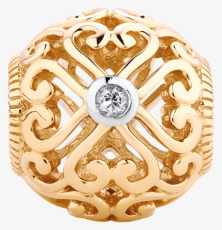 Emma & Roe Diamond Set 10ct Yellow Gold Lace Filigree - Lace #5079050