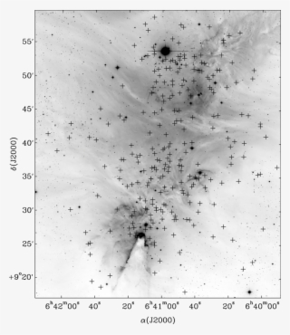 Highest Concentration Of H Emission Line Stars Is Located - Monochrome #5081528