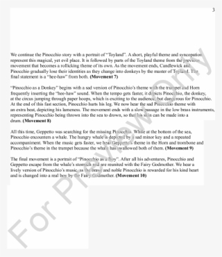 Pinocchio Portraits For Brass Quintet Thumbnail - Brass Quintet #5082529