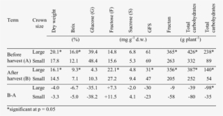 Average Dry Weight, Content Of Solids And Carbohydrates - Carbohydrate #5082853