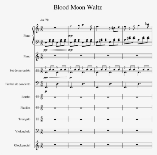 Blood Moon Waltz Sheet Music For Piano, Percussion, - Sheet Music #5085024