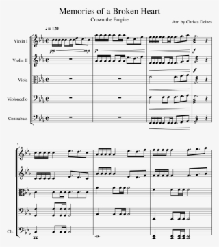 Memories Of A Broken Heart Sheet Music For Violin, - Queen We Are The Champions String Quartet - Sheet Music #5086002