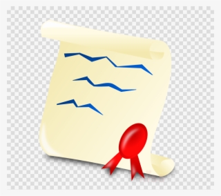 Transpartent Diploma Clipart Academic Certificate Clip - Paper Transparent Background #5086373