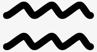 There Are Two Identical Smooth And Wavy Horizontal - Aquarius Symbol #5086710