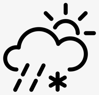 Weather Sun Sleet Weather Sun Sleet Weather Sun Sleet - Sun And Hail Symbol Weather #5087371