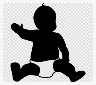 Baby Outline Clipart Diaper Child Clip Art - Harman Kardon Aura Studio2 Blk #5090490