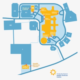 Map Of The Thunder Bay Regional Health Sciences Centre - Diagram #5092884