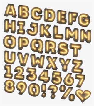 Futuristic Yellow Light Font - Yellow #5093009