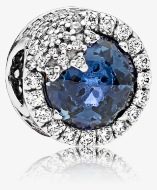 Snowflake Silver Charm With Twilight Blue Crystal And - Pandora Dazzling Snowflake Charm, Twilight Blue Crystals #5093658